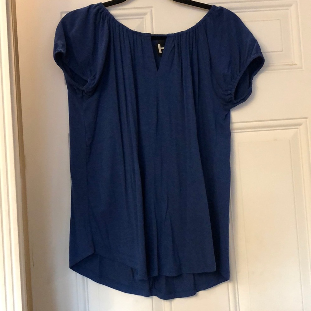 Blue stretch blouse